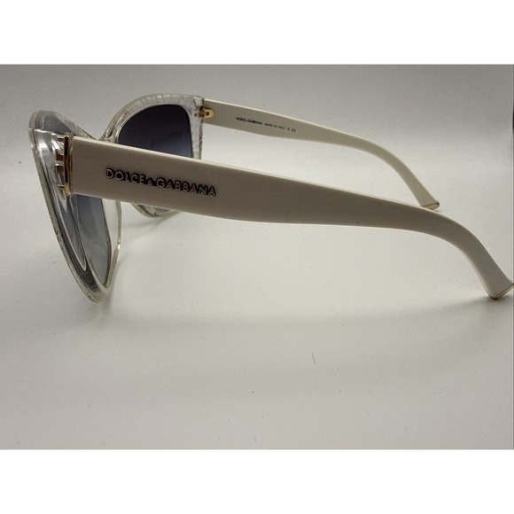 Dolce & Gabbana DG 4111-M Women\'s Sunglasses White Crackle Lace Cat Eye Y2K main image 6